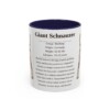 11oz Giant Schnauzer Mug, Navy, front view