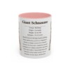 11oz Giant Schnauzer Mug, Pink, front view