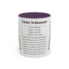 11oz Giant Schnauzer Mug, Purple, front view