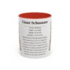 11oz Giant Schnauzer Mug, Red, front view