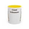 11oz Giant Schnauzer Mug, Yellow, front view