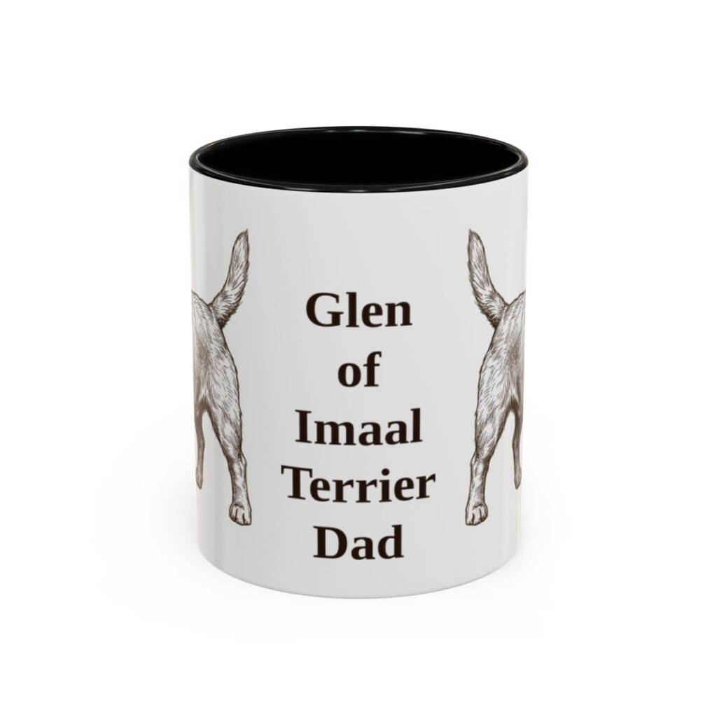 11oz Glen of Imaal Terrier Dog Dad Mug, Black, front view