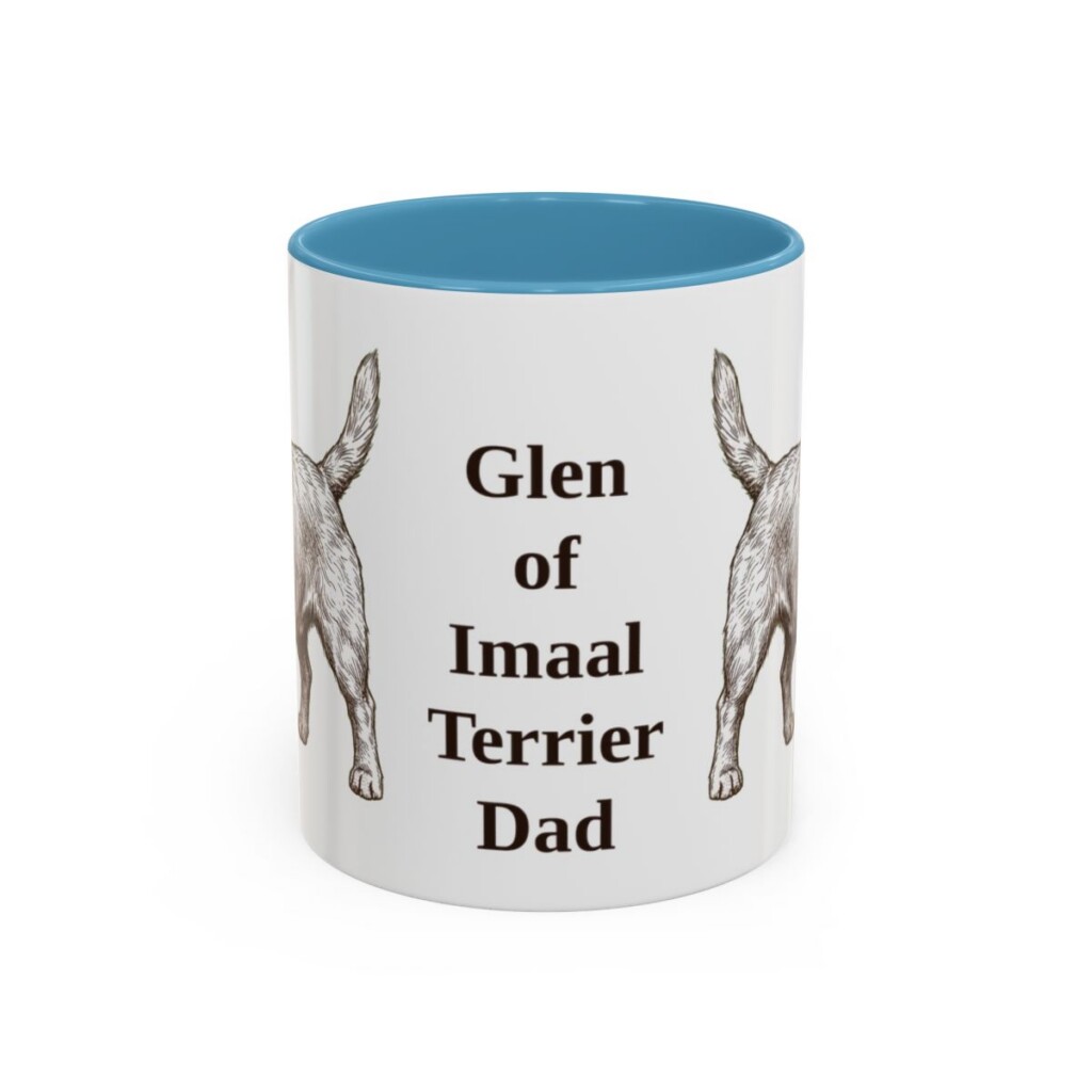 11oz Glen of Imaal Terrier Dog Dad Mug, Light Blue, front view