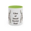 11oz Glen of Imaal Terrier Dog Dad Mug, Light Green, front view