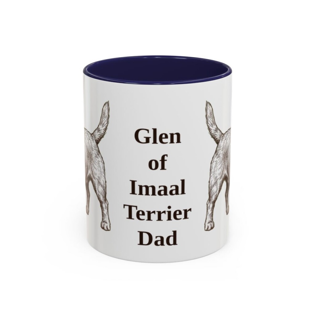 11oz Glen of Imaal Terrier Dog Dad Mug, Navy, front view