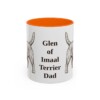11oz Glen of Imaal Terrier Dog Dad Mug, Orange, front view
