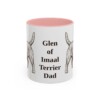 11oz Glen of Imaal Terrier Dog Dad Mug, Pink, front view
