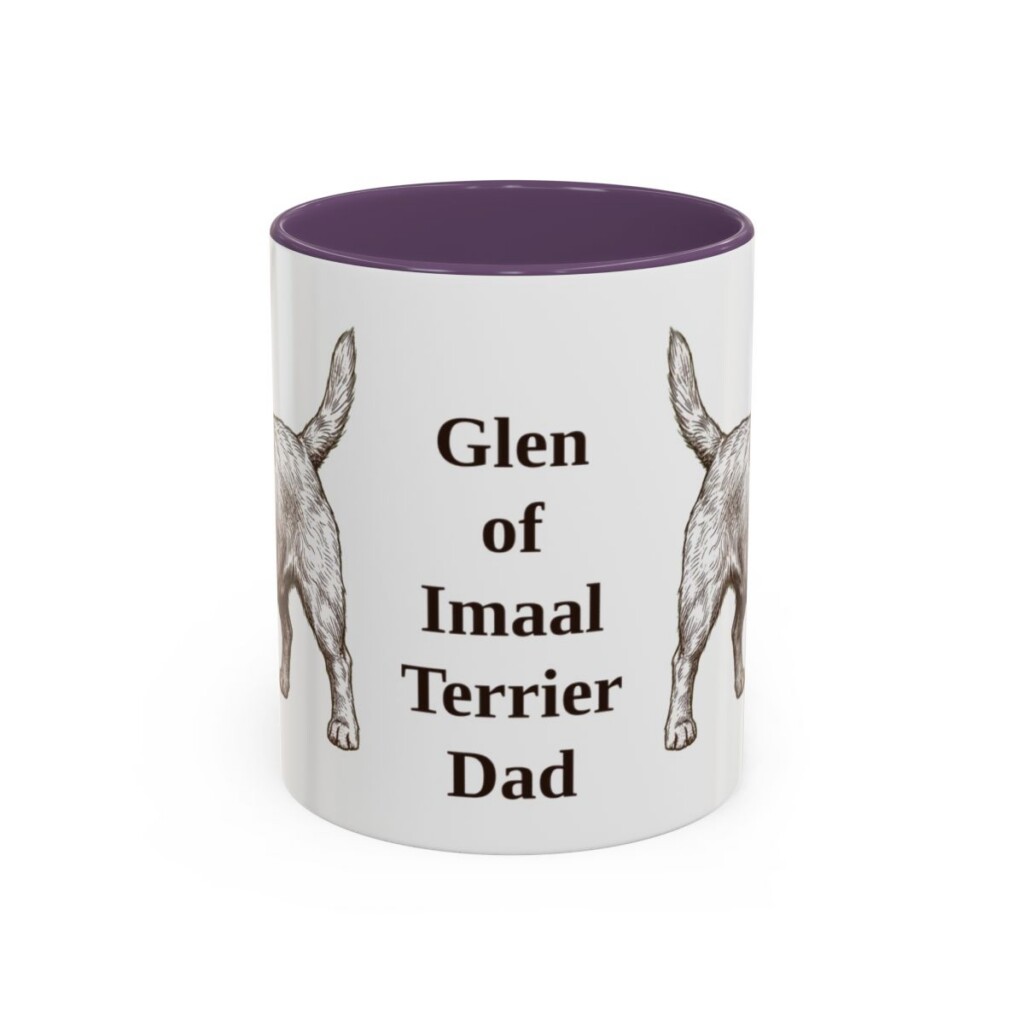 11oz Glen of Imaal Terrier Dog Dad Mug, Purple, front view