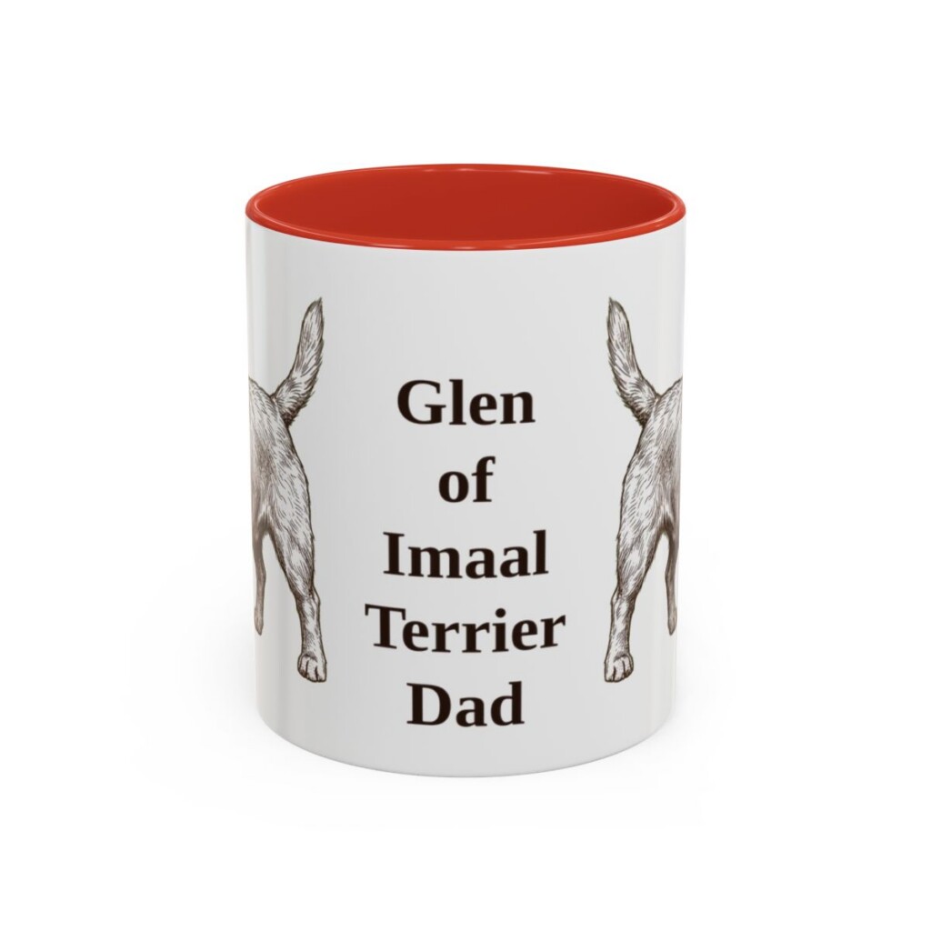 11oz Glen of Imaal Terrier Dog Dad Mug, Red, front view
