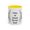 11oz Glen of Imaal Terrier Dog Dad Mug, Yellow, front view