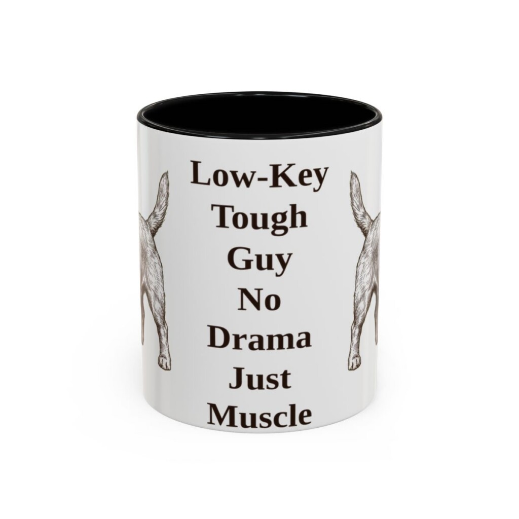 11oz Funny Glen of Imaal Terrier Mug, Black, front view