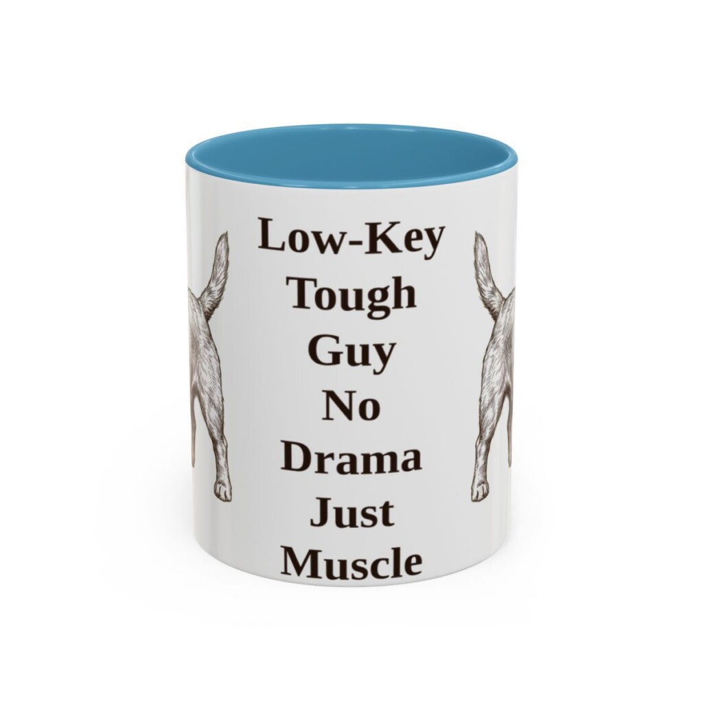 11oz Funny Glen of Imaal Terrier Mug, Light Blue, front view