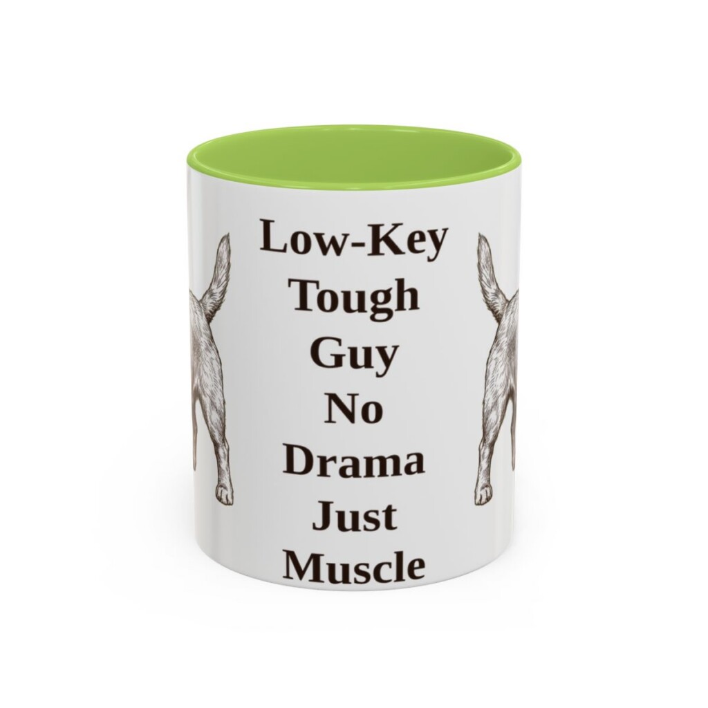 11oz Funny Glen of Imaal Terrier Mug, Light Green, front view