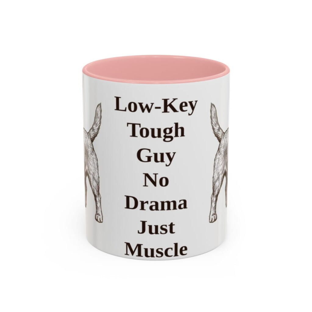 11oz Funny Glen of Imaal Terrier Mug, Pink, front view