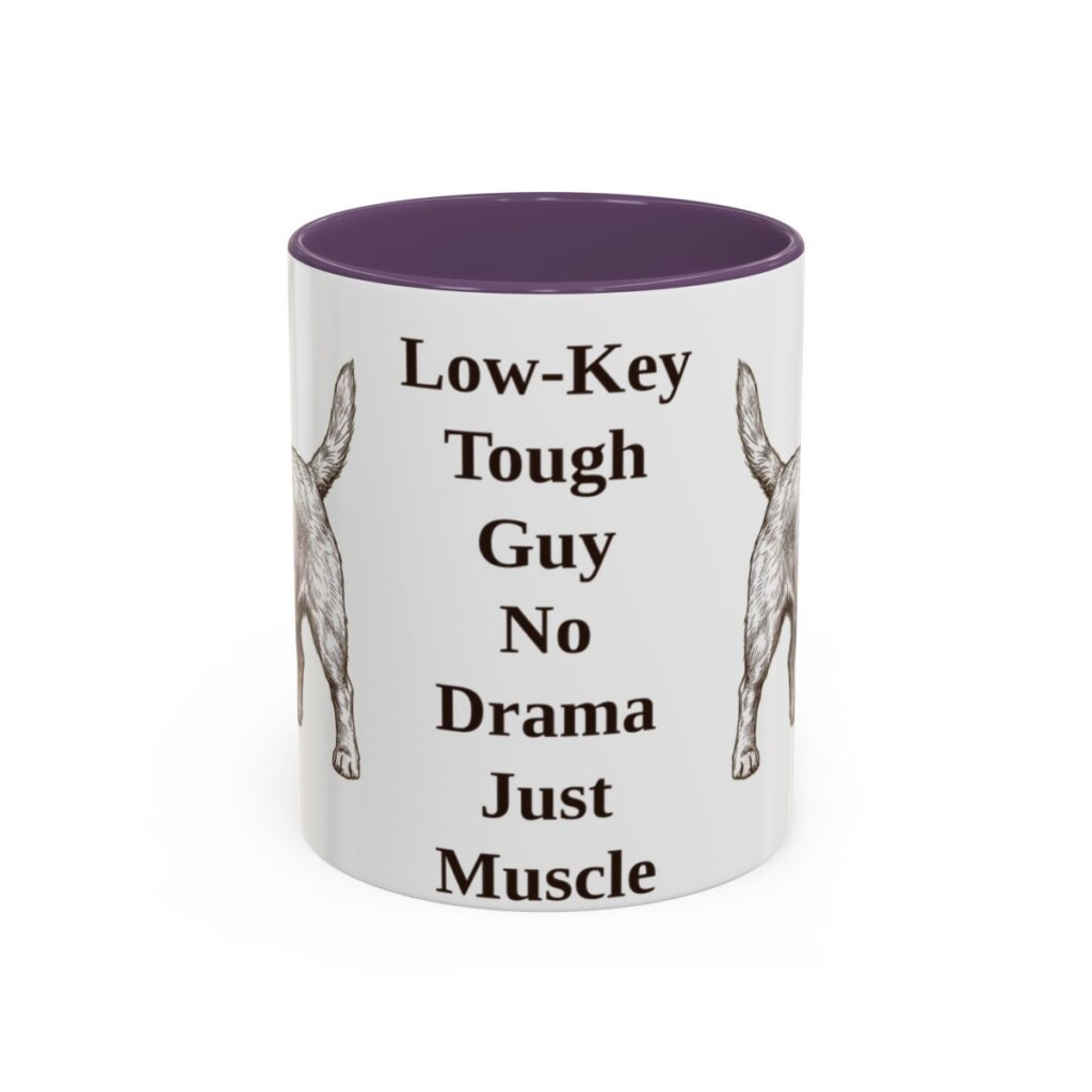 11oz Funny Glen of Imaal Terrier Mug, Purple, front view