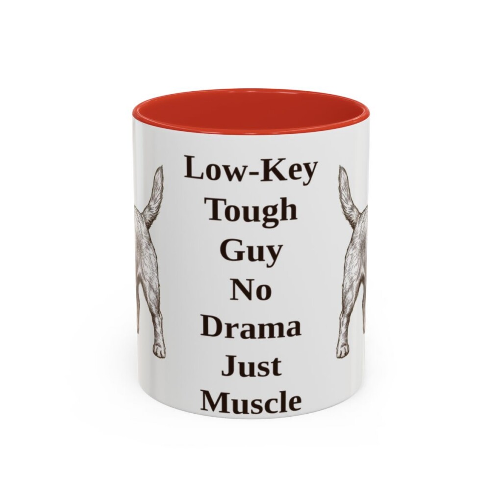 11oz Funny Glen of Imaal Terrier Mug, Red, front view