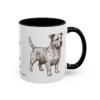 11oz Glen of Imaal Terrier Latin Mug, Black, right side view