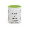 11oz Glen of Imaal Terrier Latin Mug, Light Green, front view