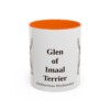 11oz Glen of Imaal Terrier Latin Mug, Orange, front view