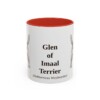 11oz Glen of Imaal Terrier Latin Mug, Red, front view