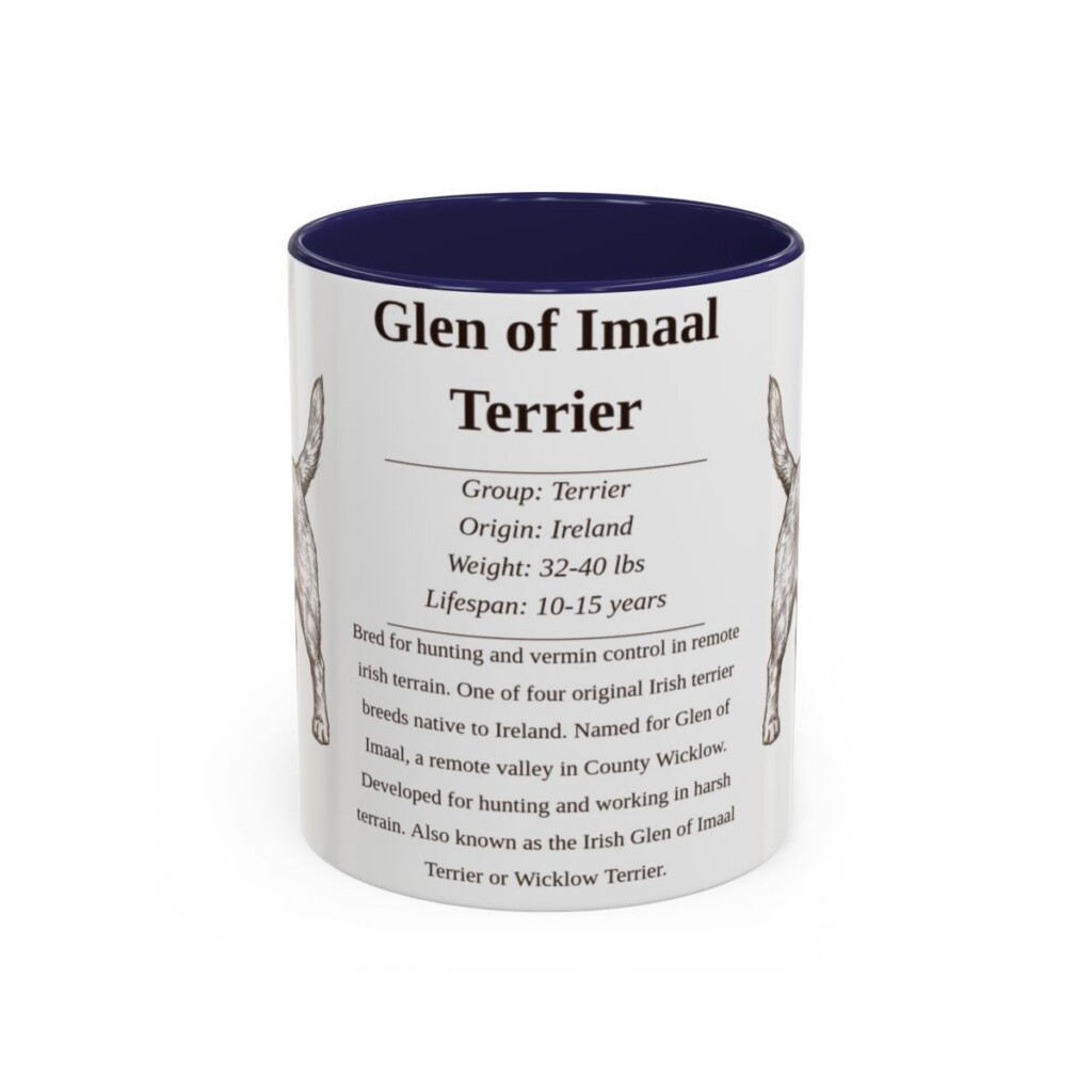 11oz glen of imaal terrier mug, Navy