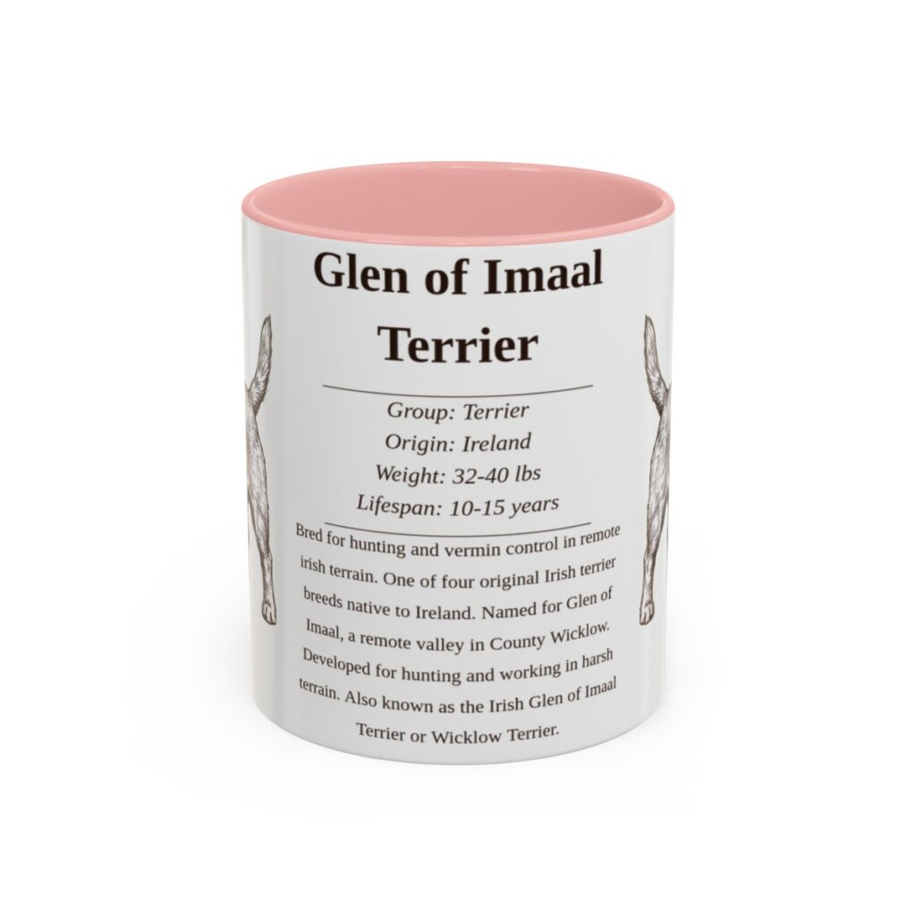 11oz glen of imaal terrier mug, Pink