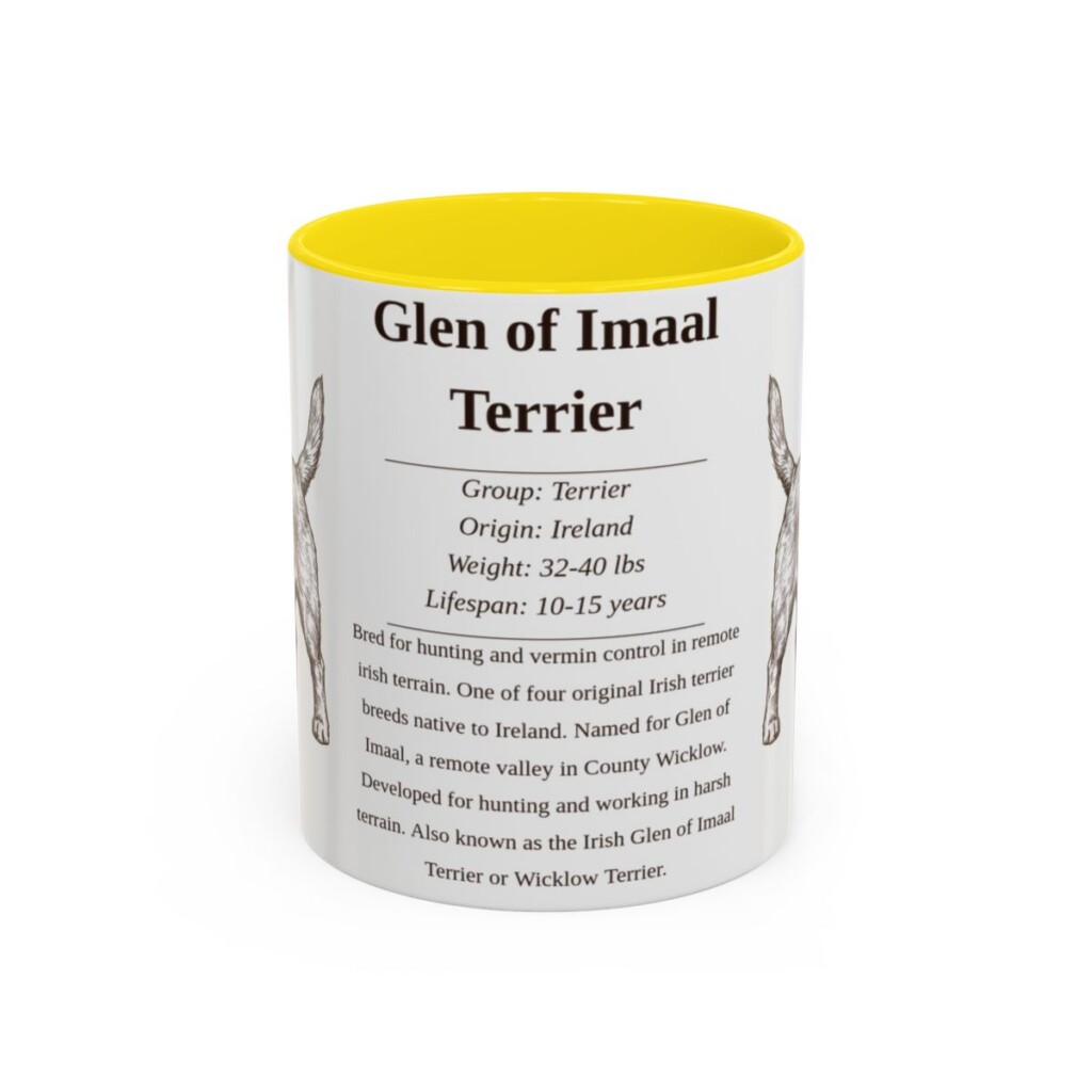 11oz glen of imaal terrier mug, Yellow