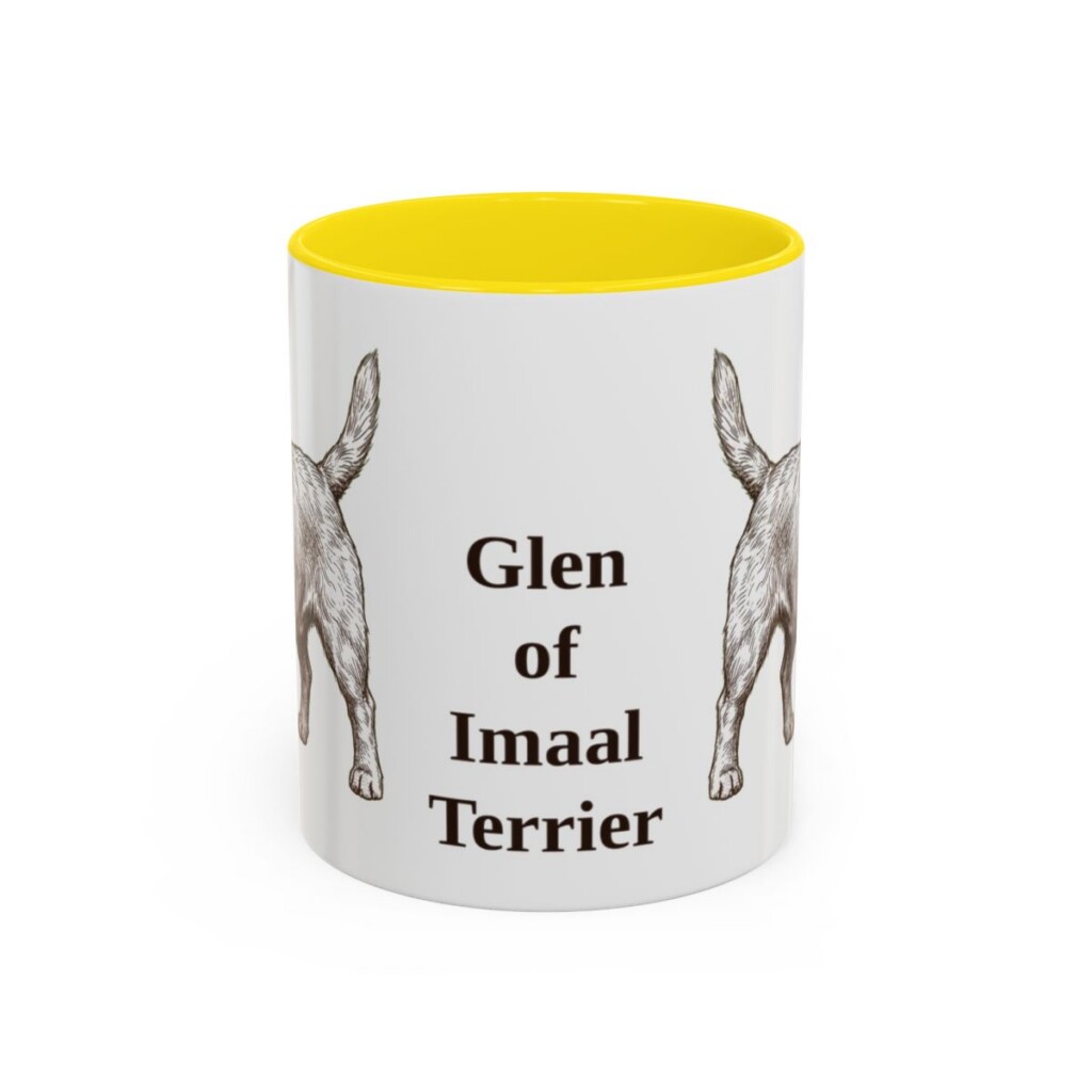 11oz Glen of Imaal Terrier Mug, Yellow, front view