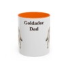 11oz Goldador Dog Dad Mug, Orange, front view