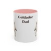 11oz Goldador Dog Dad Mug, Pink, front view