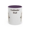 11oz Goldador Dog Dad Mug, Purple, front view