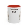 11oz Goldador Dog Dad Mug, Red, front view
