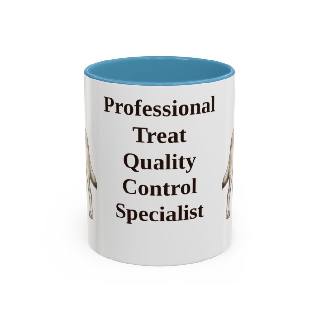 11oz Funny Goldador Mug, Light Blue, front view