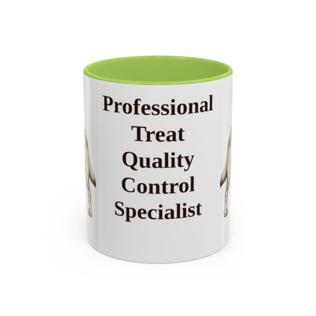 11oz Funny Goldador Mug, Light Green, front view