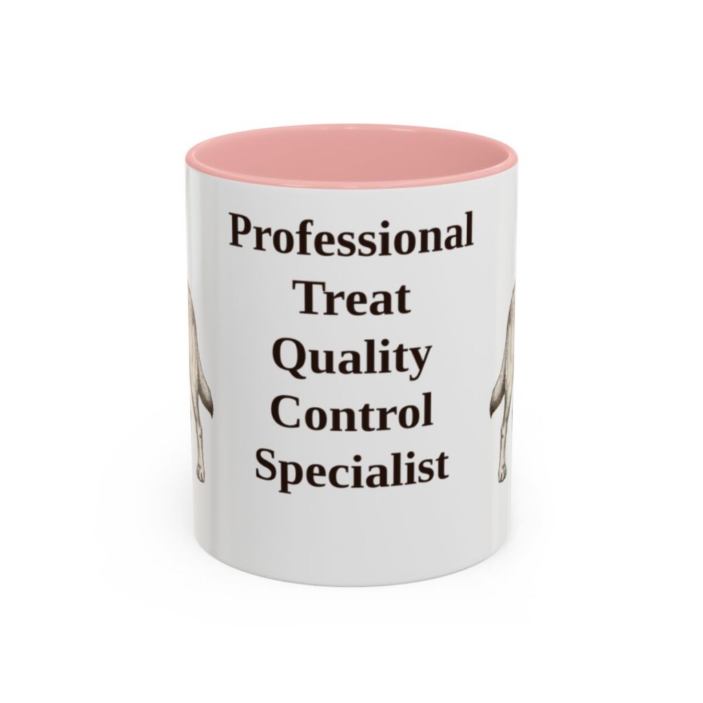 11oz Funny Goldador Mug, Pink, front view