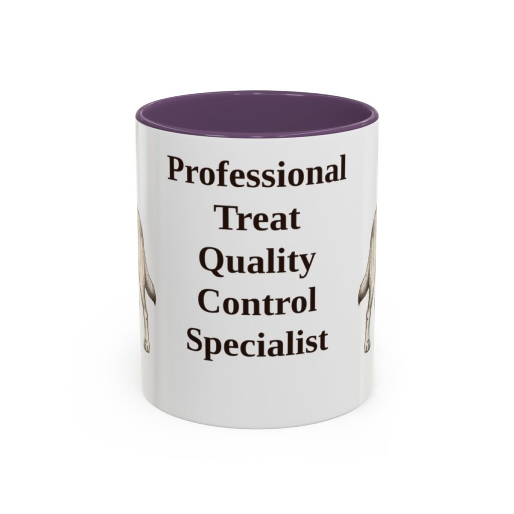 11oz Funny Goldador Mug, Purple, front view