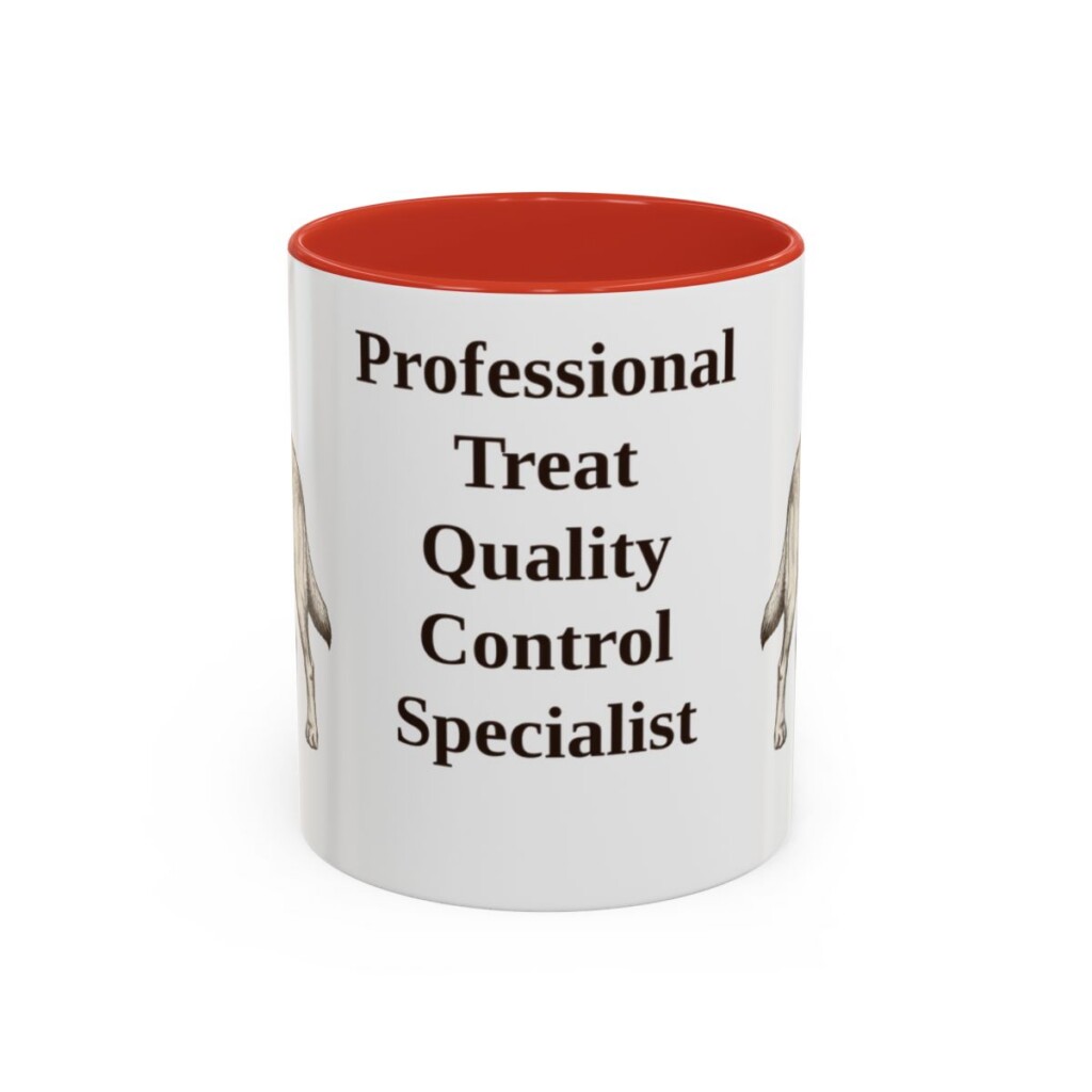 11oz Funny Goldador Mug, Red, front view