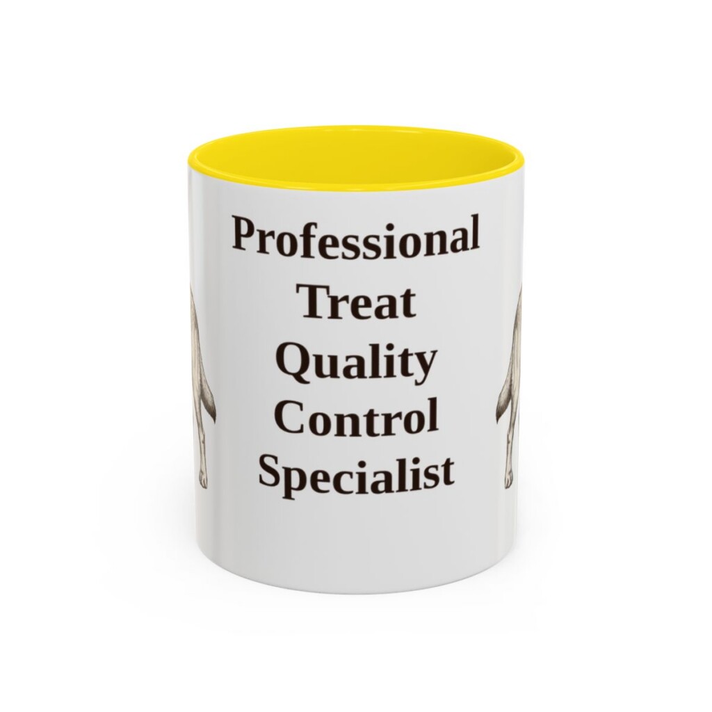 11oz Funny Goldador Mug, Yellow, front view
