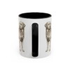 11oz Goldador Latin Mug, Black, back view