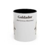 11oz Goldador Latin Mug, Black, front view