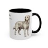 11oz Goldador Latin Mug, Black, right side view