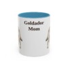 11oz Goldador Dog Mom Mug, Light Blue, front view