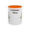 11oz Goldador Dog Mom Mug, Orange, front view