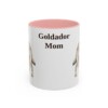 11oz Goldador Dog Mom Mug, Pink, front view
