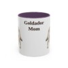 11oz Goldador Dog Mom Mug, Purple, front view