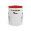 11oz Goldador Dog Mom Mug, Red, front view