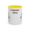11oz Goldador Dog Mom Mug, Yellow, front view