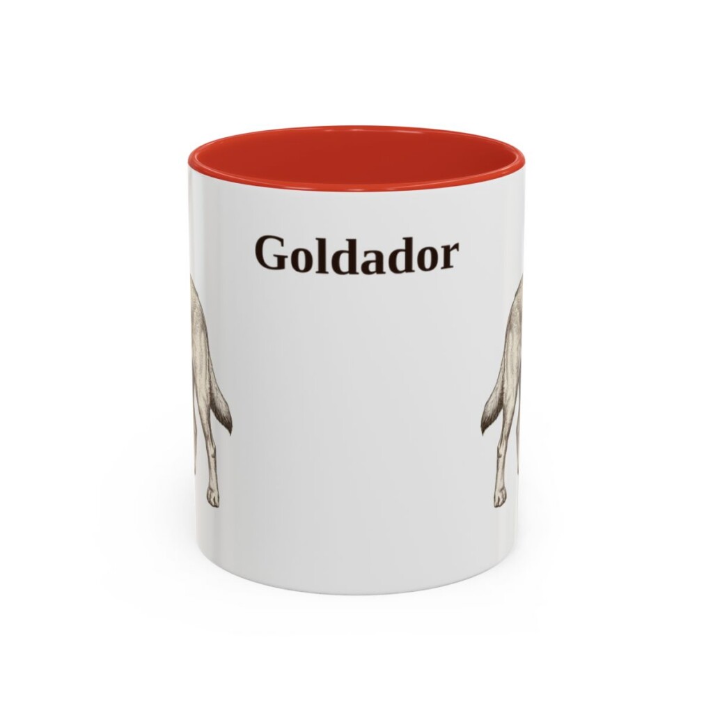 11oz-goldador-mug-red 11oz Goldador Mug, Red, front view
