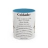 11oz Goldador Mug, Light Blue, front view