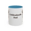 11oz Goldendoodle Dog Dad Mug, Light Blue, front view